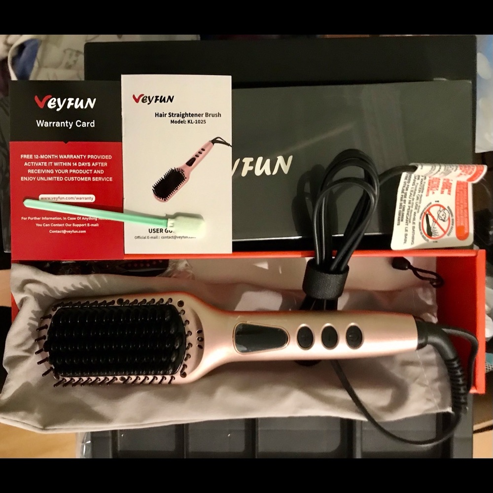 Hair Straightening Ceramic Ionic Brush